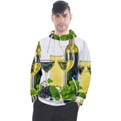 White-wine-red-wine-the-bottle Men s Pullover Hoodie by Ket1n9