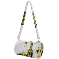 White-wine-red-wine-the-bottle Mini Cylinder Bag by Ket1n9