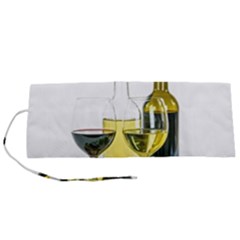 White-wine-red-wine-the-bottle Roll Up Canvas Pencil Holder (s) by Ket1n9