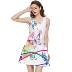 Butterfly Vector Art Inside Out Racerback Dress