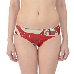 Christmas New Year Seamless Pattern Hipster Bikini Bottoms