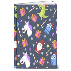 Colorful Funny Christmas Pattern 8  X 10  Hardcover Notebook