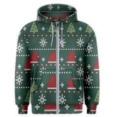 Beautiful Knitted Christmas Pattern Men s Zipper Hoodie by Ket1n9