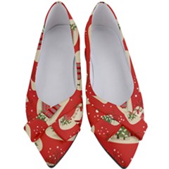 Christmas New Year Seamless Pattern Women s Bow Heels