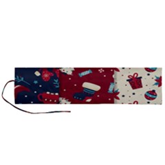 Flat Design Christmas Pattern Collection Art Roll Up Canvas Pencil Holder (l) by Ket1n9