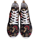 Christmas Pattern With Snowflakes Berries Men s Lightweight High Top Sneakers View1