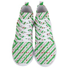 Christmas Paper Stars Pattern Texture Background Colorful Colors Seamless Men s Lightweight High Top Sneakers
