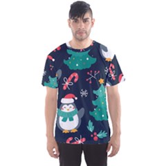 Colorful Funny Christmas Pattern Men s Sport Mesh T-Shirt