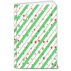 Christmas Paper Stars Pattern Texture Background Colorful Colors Seamless 8  X 10  Hardcover Notebook
