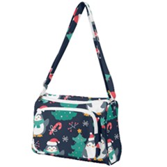Colorful Funny Christmas Pattern Front Pocket Crossbody Bag by Ket1n9