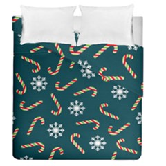 Christmas Seamless Pattern With Candies Snowflakes Duvet Cover Double Side (queen Size) by Ket1n9