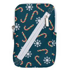Christmas Seamless Pattern With Candies Snowflakes Belt Pouch Bag (large) by Ket1n9