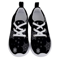 Christmas Snowflake Seamless Pattern With Tiled Falling Snow Running Shoes by Ket1n9