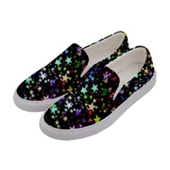 Christmas Star Gloss Lights Light Women s Canvas Slip Ons by Ket1n9