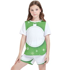 Christmas-bauble-ball Kids  T-shirt And Sports Shorts Set by Ket1n9