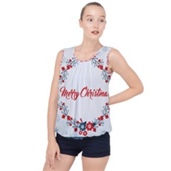 Merry-christmas-christmas-greeting Bubble Hem Chiffon Tank Top by Ket1n9