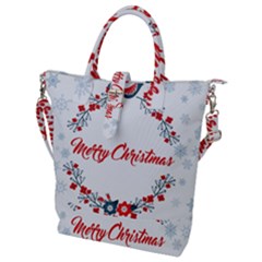 Merry-christmas-christmas-greeting Buckle Top Tote Bag by Ket1n9