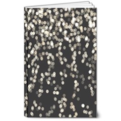 Christmas-bokeh-lights-background 8  X 10  Softcover Notebook