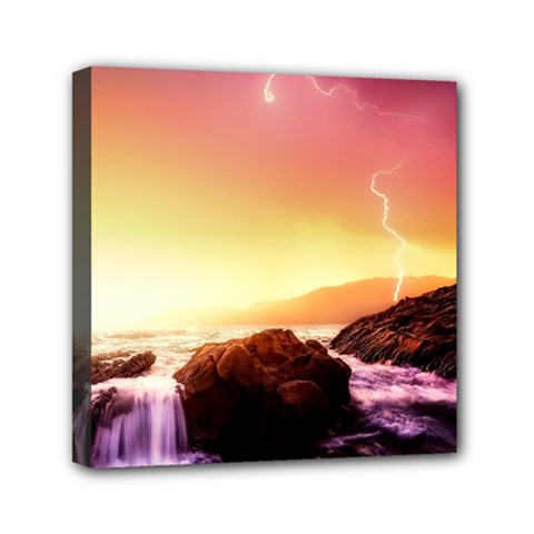 California-sea-ocean-pacific Mini Canvas 6  X 6  (stretched) by Ket1n9