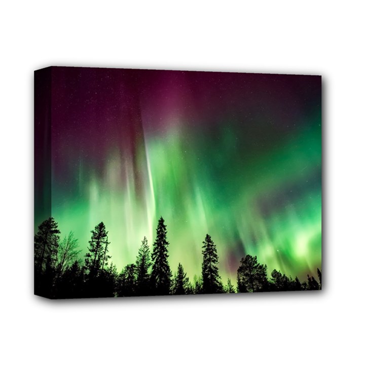 Aurora-borealis-northern-lights Deluxe Canvas 14  x 11  (Stretched)