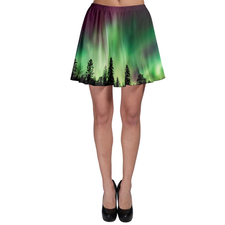 Aurora-borealis-northern-lights Skater Skirt