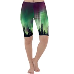 Aurora-borealis-northern-lights Cropped Leggings 