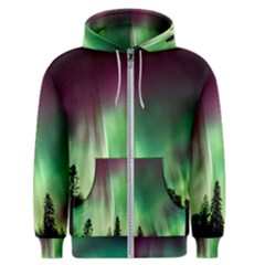 Aurora-borealis-northern-lights Men s Zipper Hoodie by Ket1n9