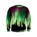 Aurora-borealis-northern-lights Kids  Sweatshirt View1