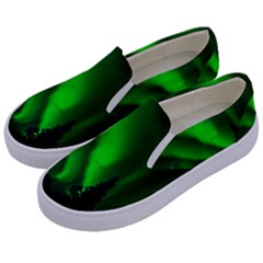 Aurora-borealis-northern-lights- Kids  Canvas Slip Ons by Ket1n9