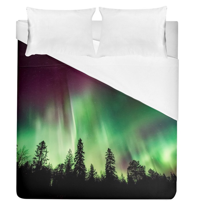 Aurora-borealis-northern-lights Duvet Cover (Queen Size)