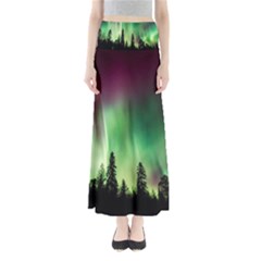 Aurora-borealis-northern-lights Full Length Maxi Skirt