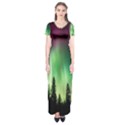 Aurora-borealis-northern-lights Short Sleeve Maxi Dress View1