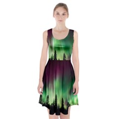 Aurora-borealis-northern-lights Racerback Midi Dress