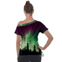 Aurora-borealis-northern-lights Off Shoulder Tie-Up T-Shirt View2