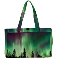 Aurora-borealis-northern-lights Canvas Work Bag