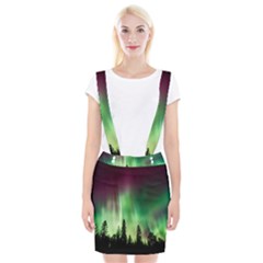 Aurora-borealis-northern-lights Braces Suspender Skirt