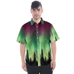 Aurora-borealis-northern-lights Men s Short Sleeve Shirt