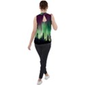 Aurora-borealis-northern-lights Mock Neck Chiffon Sleeveless Top View2