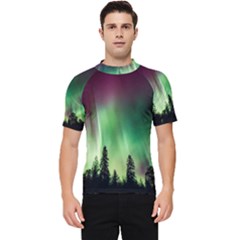 Aurora-borealis-northern-lights Men s Short Sleeve Rash Guard