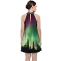 Aurora-borealis-northern-lights Velvet Halter Neckline Dress  View2