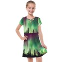 Aurora-borealis-northern-lights Kids  Cross Web Dress View1