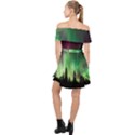 Aurora-borealis-northern-lights Off Shoulder Chiffon Dress View2