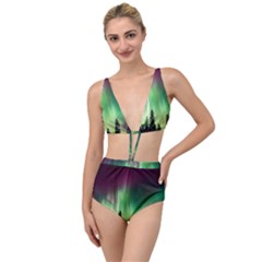 Aurora-borealis-northern-lights Tied Up Two Piece Swimsuit