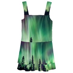 Aurora-borealis-northern-lights Kids  Layered Skirt Swimsuit