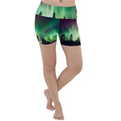 Aurora-borealis-northern-lights Lightweight Velour Yoga Shorts
