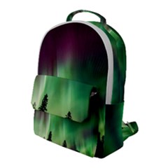 Aurora-borealis-northern-lights Flap Pocket Backpack (Large)