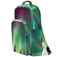 Aurora-borealis-northern-lights Double Compartment Backpack