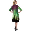 Aurora-borealis-northern-lights Long Sleeve Mini Shirt Dress View2