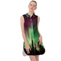 Aurora-borealis-northern-lights Sleeveless Shirt Dress View1