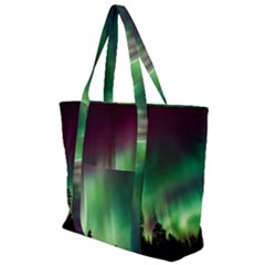 Aurora-borealis-northern-lights Zip Up Canvas Bag